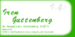 iren guttenberg business card